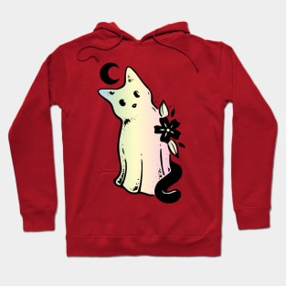 cute cat moon spirit Hoodie